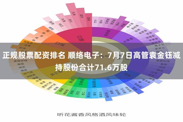 正规股票配资排名 顺络电子：7月7日高管袁金钰减持股份合计71.6万股