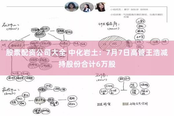 股票配资公司大全 中化岩土：7月7日高管王浩减持股份合计6万股
