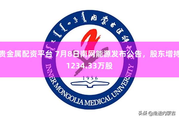 贵金属配资平台 7月8日南网能源发布公告，股东增持1234.33万股