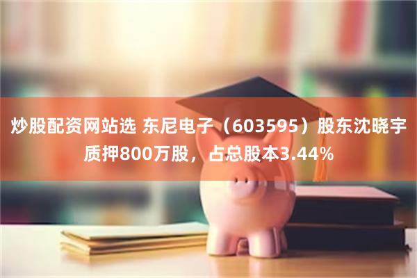 炒股配资网站选 东尼电子（603595）股东沈晓宇质押800万股，占总股本3.44%