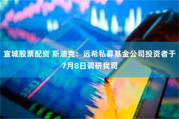 宣城股票配资 斯迪克：远希私募基金公司投资者于7月8日调研我司
