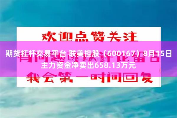 期货杠杆交易平台 联美控股（600167）8月15日主力资金净卖出658.13万元