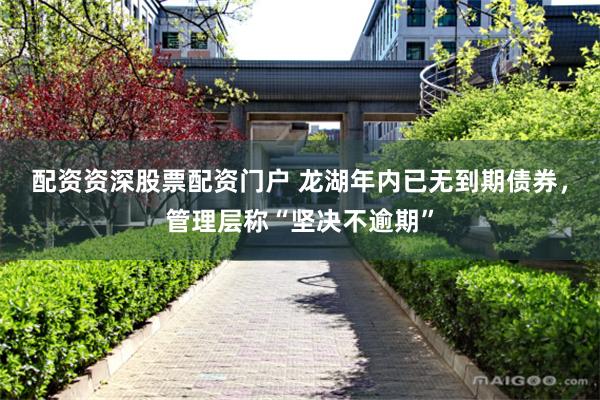 配资资深股票配资门户 龙湖年内已无到期债券，管理层称“坚决不逾期”