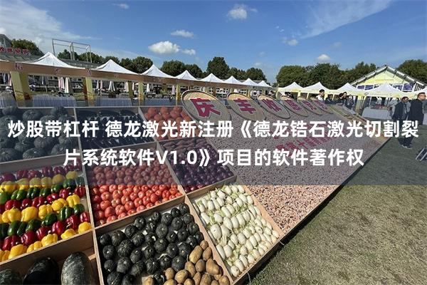 炒股带杠杆 德龙激光新注册《德龙锆石激光切割裂片系统软件V1.0》项目的软件著作权