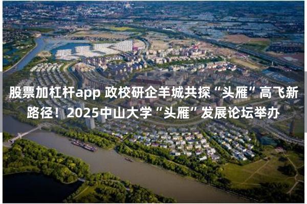 股票加杠杆app 政校研企羊城共探“头雁”高飞新路径！2025中山大学“头雁”发展论坛举办