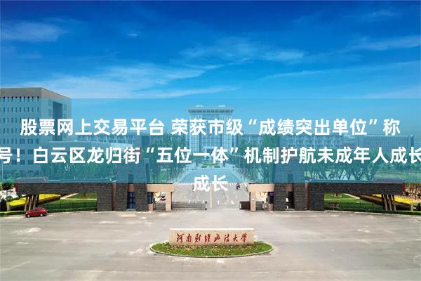 股票网上交易平台 荣获市级“成绩突出单位”称号！白云区龙归街“五位一体”机制护航未成年人成长