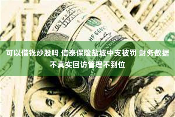 可以借钱炒股吗 信泰保险盐城中支被罚 财务数据不真实回访管理不到位