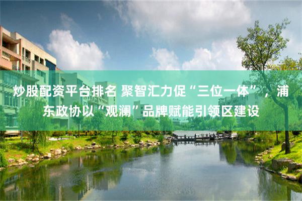 炒股配资平台排名 聚智汇力促“三位一体” ，浦东政协以“观澜”品牌赋能引领区建设
