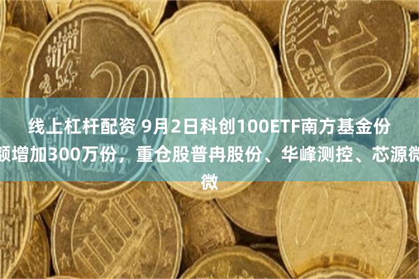 线上杠杆配资 9月2日科创100ETF南方基金份额增加300万份，重仓股普冉股份、华峰测控、芯源微