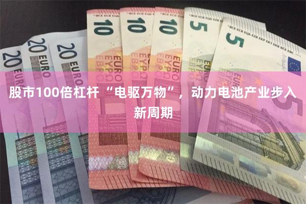 股市100倍杠杆 “电驱万物”，动力电池产业步入新周期