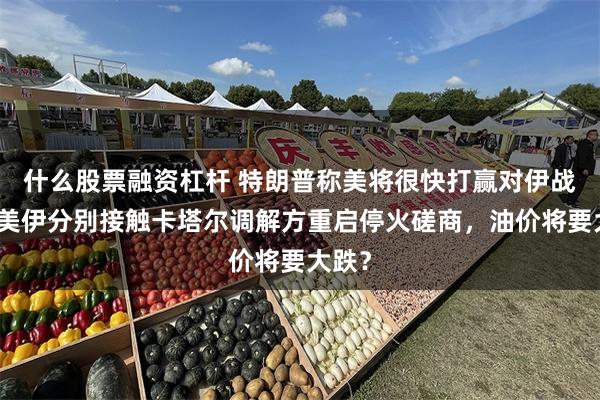 什么股票融资杠杆 特朗普称美将很快打赢对伊战争，美伊分别接触卡塔尔调解方重启停火磋商，油价将要大跌？