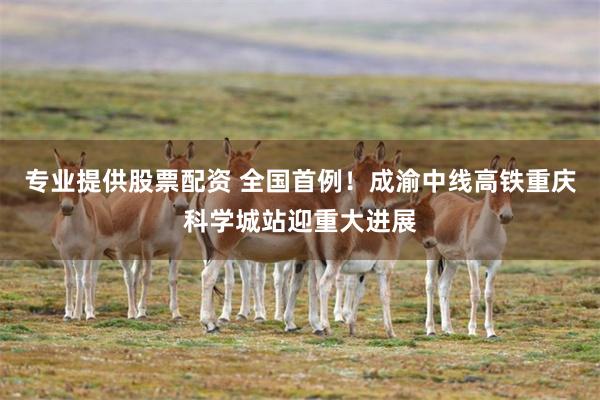 专业提供股票配资 全国首例！成渝中线高铁重庆科学城站迎重大进展