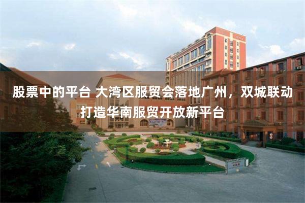 股票中的平台 大湾区服贸会落地广州，双城联动打造华南服贸开放新平台